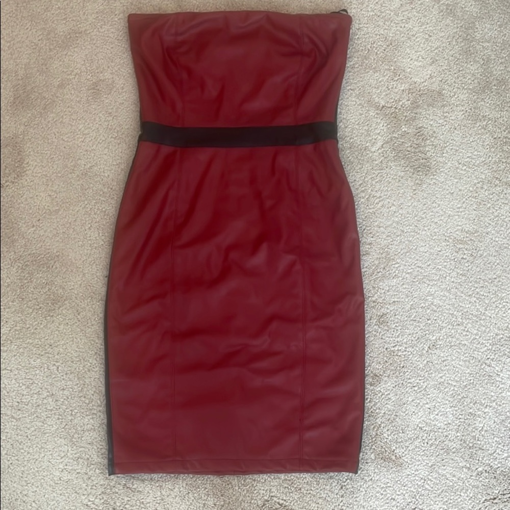 Red Leather Dress